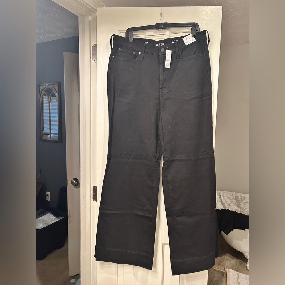 J. Crew Women’s Low-rise Denim Trouser in 1996 Semi-stretch Black Size 32 NWT - Picture 5 of 14